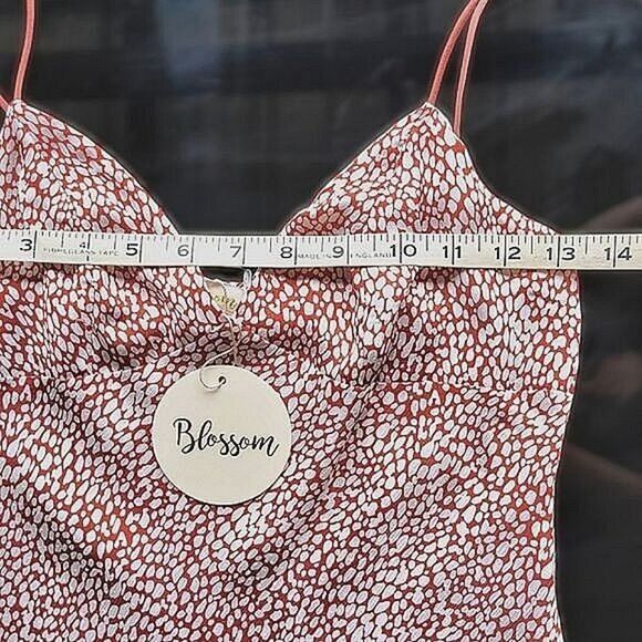 Blossom Margot mini dress copper & white fawn spot mini sundress - Picture 9 of 15